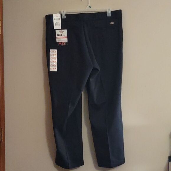 New Dickies 42x30 Navy 874 Original Fit Flex Work Pant - Picture 2 of 7
